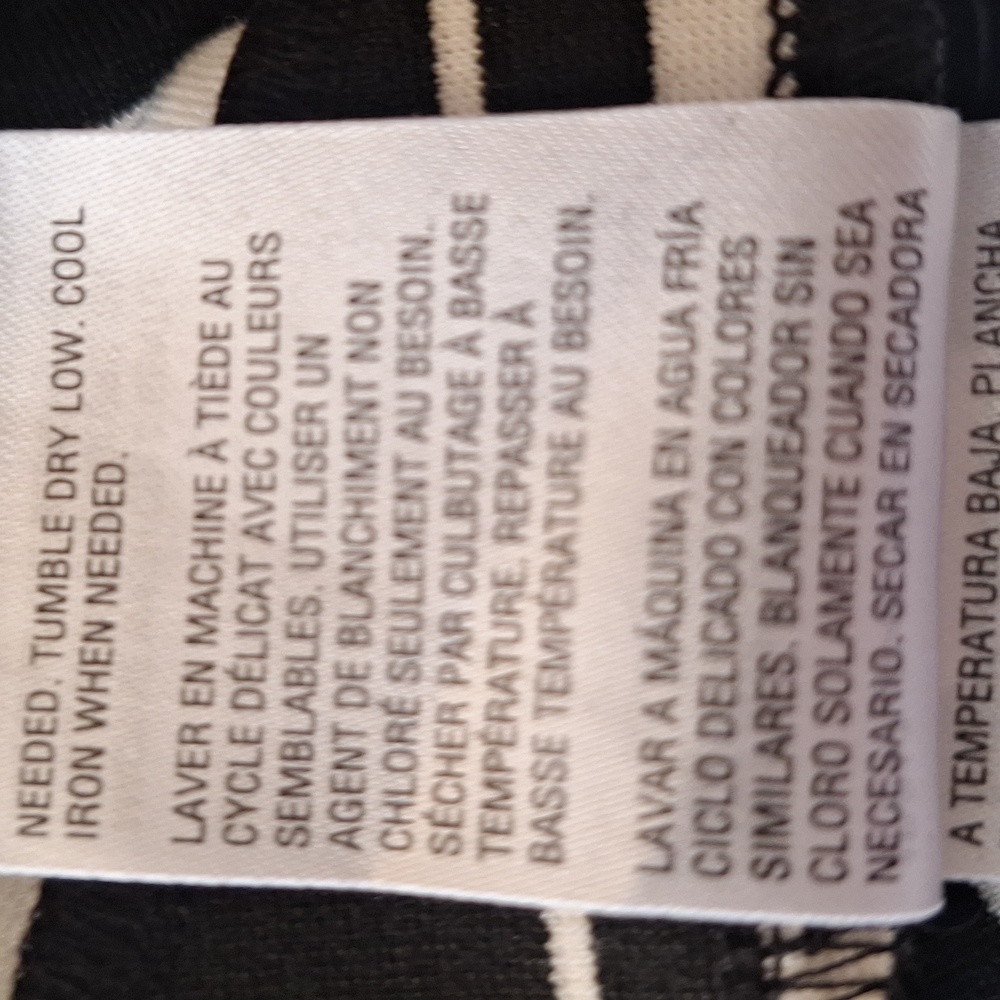 NWT International Concepts Inc. Varsity Striped Black Cream/or white Pants S 4P - Picture 7 of 8